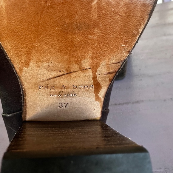 Rag and Bone Classic Newbery Brown Ankle Booties Size 37 - Picture 7 of 7